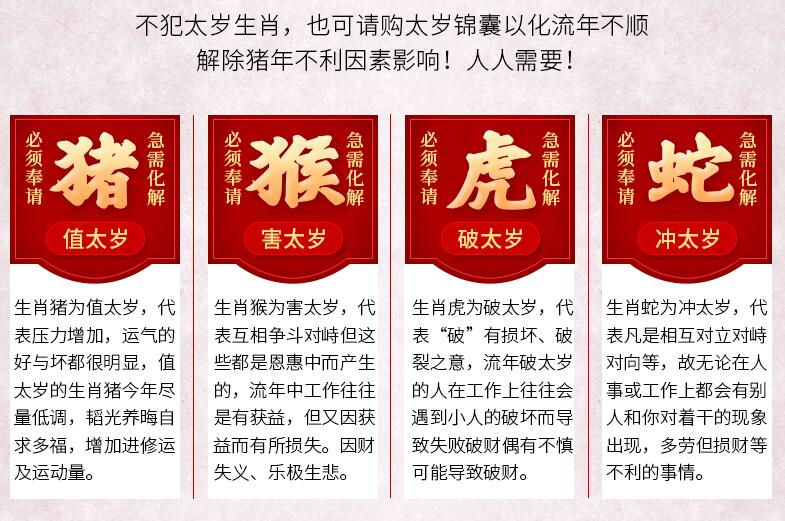 2019年犯太岁四大生肖